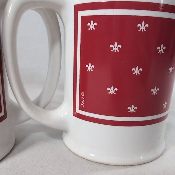 Campbell's Soup 1990 Kids Salt & Pepper Shaker Red White Vintage Ceramic - Picture 11 of 11